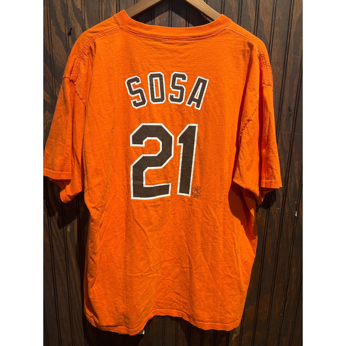 Majestic Baltimore Orioles Sammy Sosa 21 MLB T Shirt Orange Mens 2X XXL