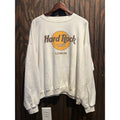 Hard Rock Cafe London Sweatshirt Off-White Graphic Pullover Oversized 27x24