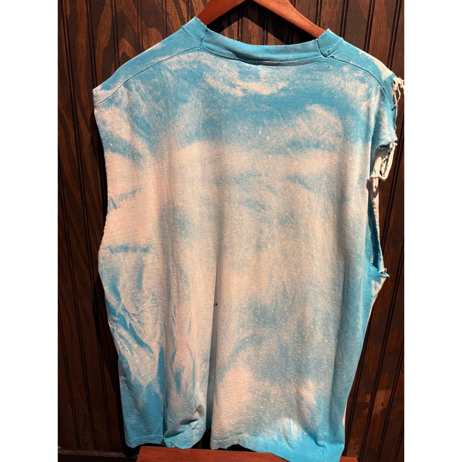 Vintage Grateful Dead Jerry Garcia 1995 Tie Dye Distressed Muscle Tee XXL USA