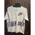 Vintage Nike Just Do It T Shirt Grey Purple Gold Single Stitch 90s Mens Large