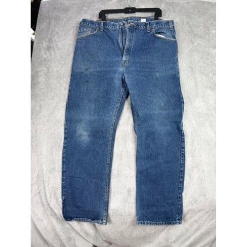 Levi's 505 Regular Fit Straight Leg Jeans Blue W44 L30