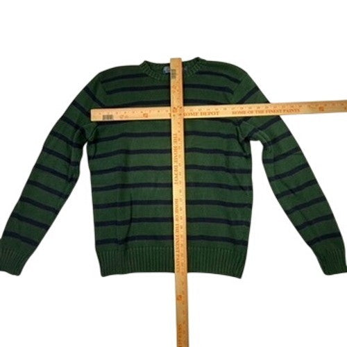 Polo Ralph Lauren Green Navy Striped Crewneck Sweater Mens L