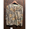 Realtree Edge Camo Long Sleeve Shirt Mens Scent Control Hunting Top Brown Green