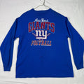 Junk Food New York Giants Football Long Sleeve T Shirt Mens XL Blue NFL