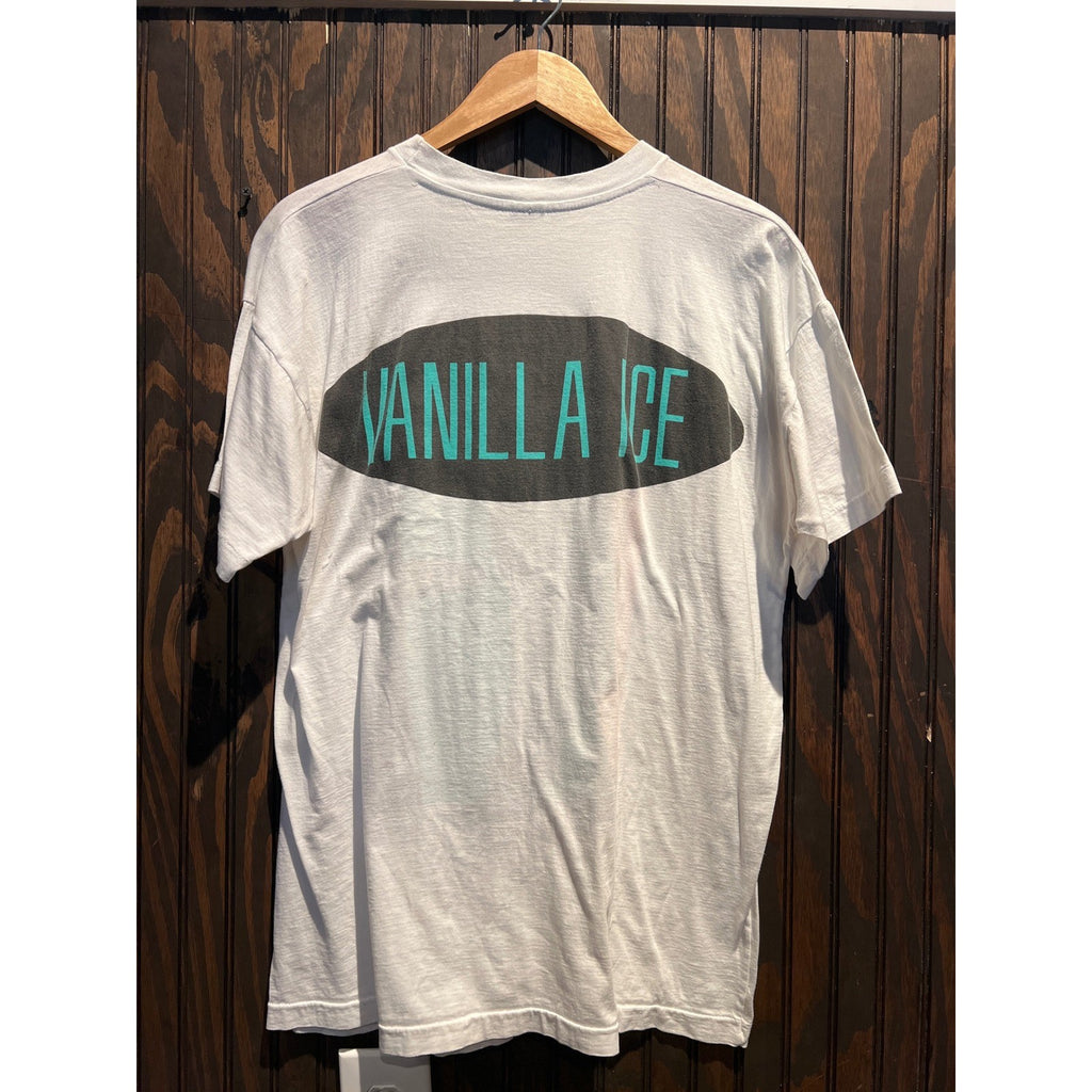 Vintage 1990 Vanilla Ice To The Extreme Tour Shirt White Single Stitch XL 22x28