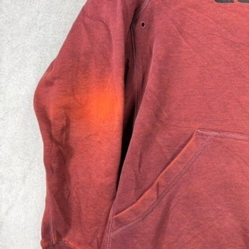 Carhartt Relaxed Fit Burgundy Heathered Hoodie Pullover Sweatshirt XL