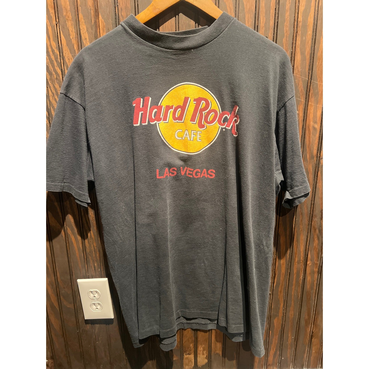 Vintage Hard Rock Cafe Las Vegas T Shirt Faded Black Single Stitch 90s Small