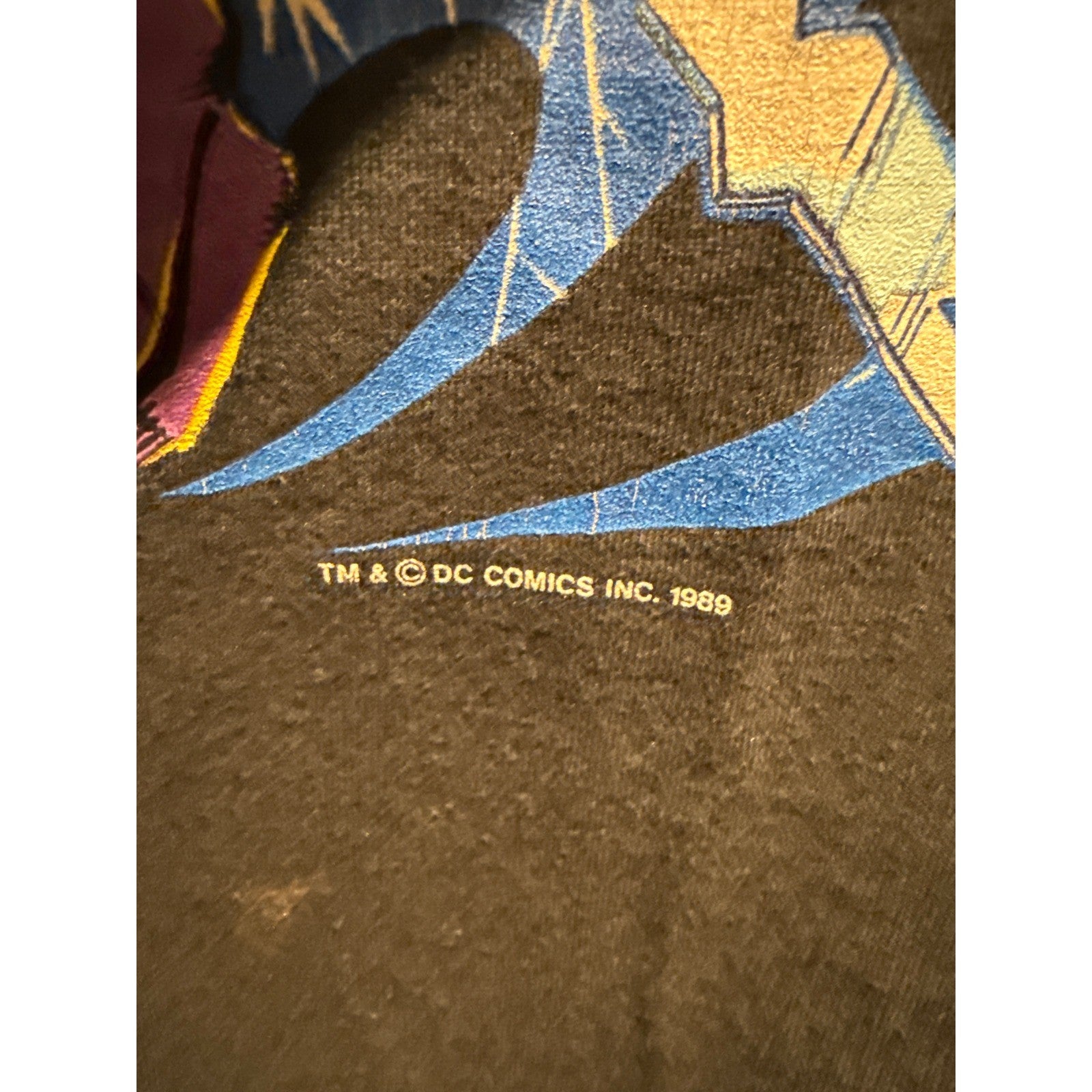 Vintage 1989 Joker Batman DC Comics T Shirt Screen Stars Best Black Mens L 80s