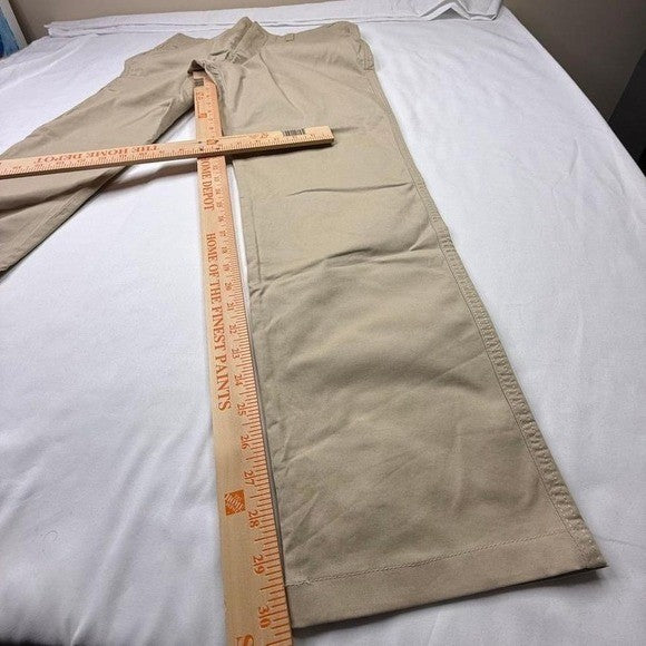 Calvin Klein Mens 34x34 Khaki Straight Fit Chino Pants Casual Dress Trousers