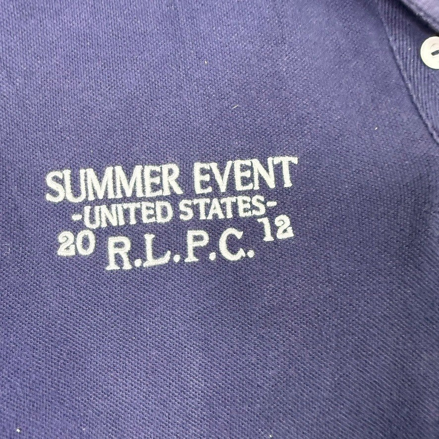 Polo Ralph Lauren Navy Blue Summer Event RLPC Short Sleeve Polo Shirt Mens XL