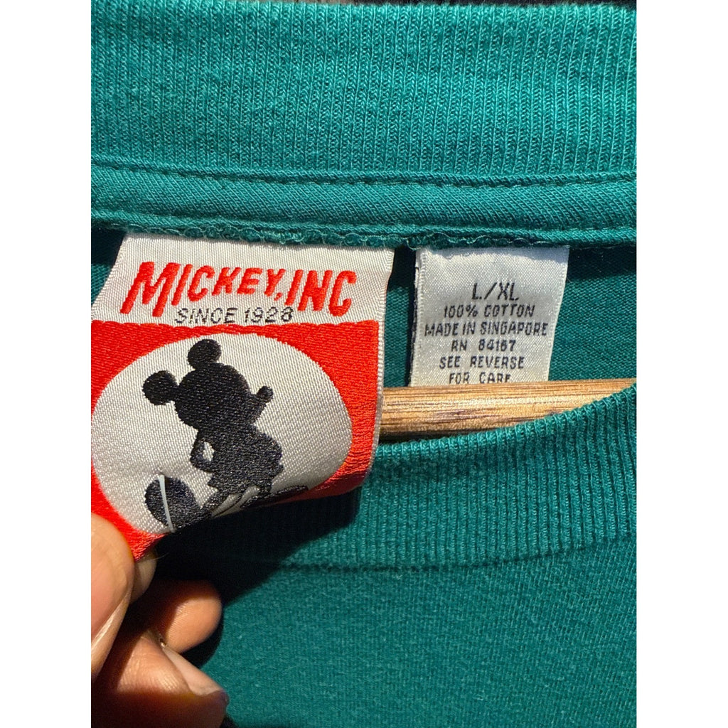 Vintage Mickey Inc Disney Tigger Embroidered T-Shirt Teal Green XL 90s Winnie Po