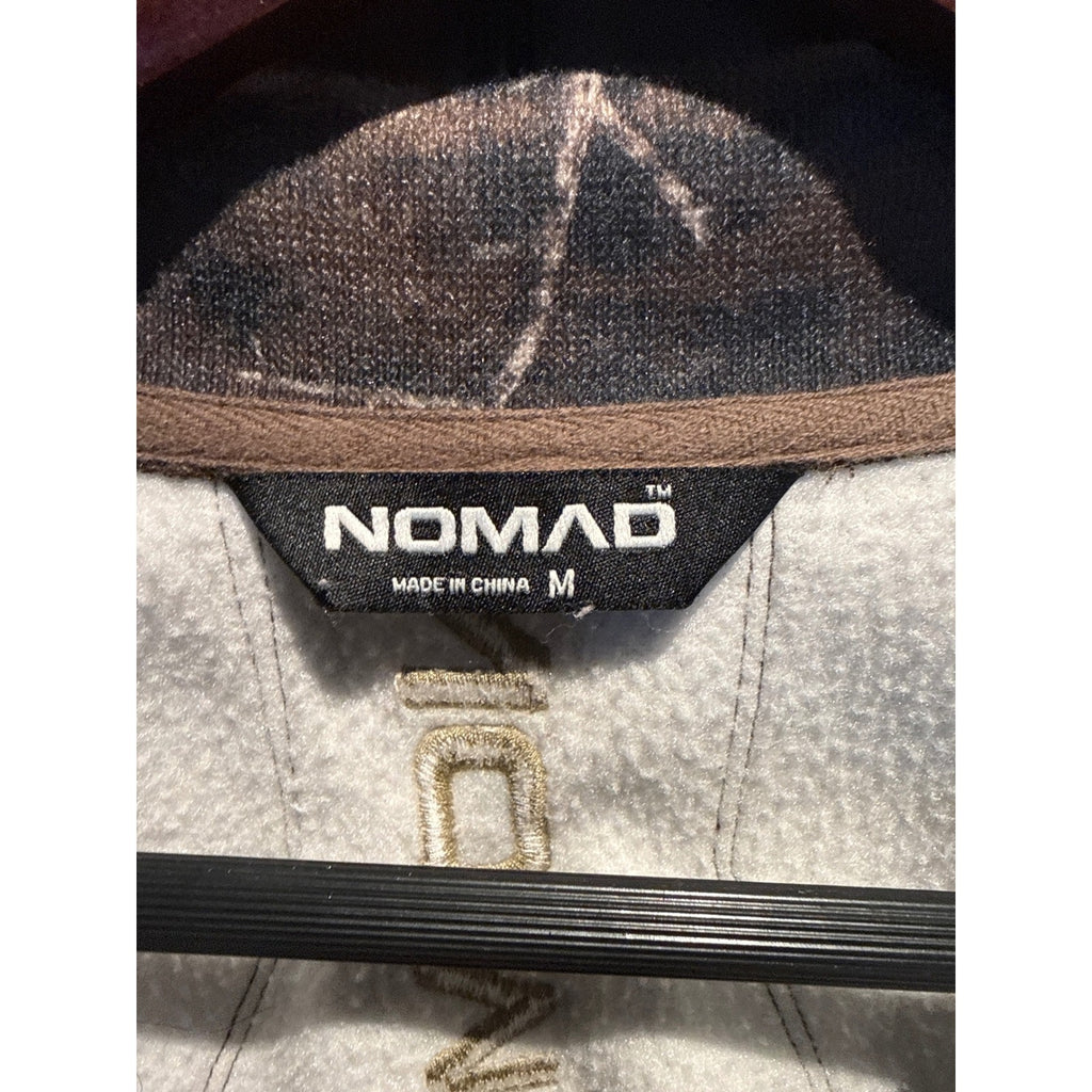 Nomad Mens Harvester Fleece Quarter Snap Pullover Mossy Oak Bottomland Camo L