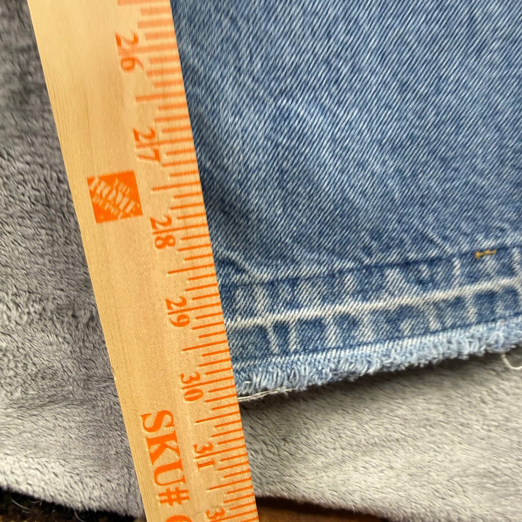 Levi Strauss Signature Mens Loose Pleated Light Wash Denim Jeans Size 40x30