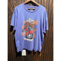 Vintage 1996 Sturgis Motorcycle Rally Eagle T-Shirt Oneita Purple XL 24x30