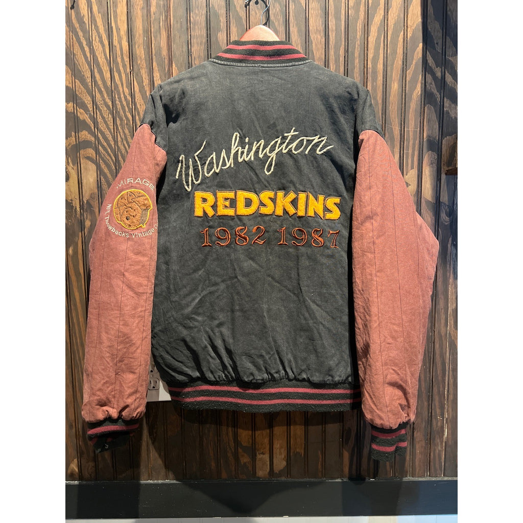Vintage Mirage Washington Redskins Reversible Jacket Large NFL Throwbacks 82 87