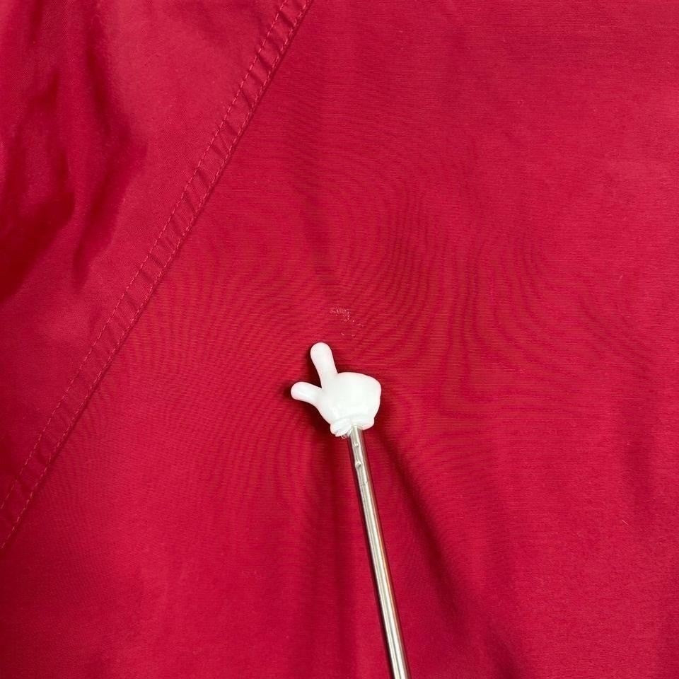 LLBean Colorblock Anorak Hooded Jacket Pullover Red Green Teal Size Large