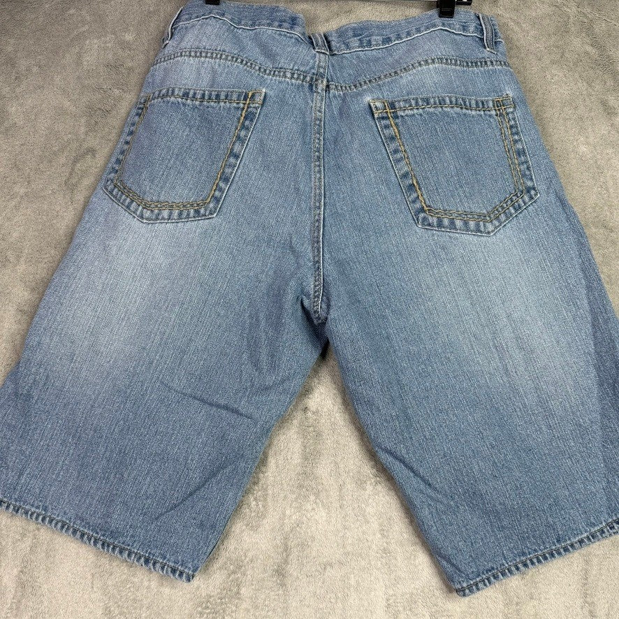 AVIREX Mens Denim Jean Shorts Size 40 Light Wash Relaxed Fit