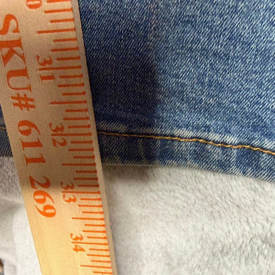 Levi Strauss 501 Mens Jeans W38 L32 Button Fly Blue Denim Straight Leg