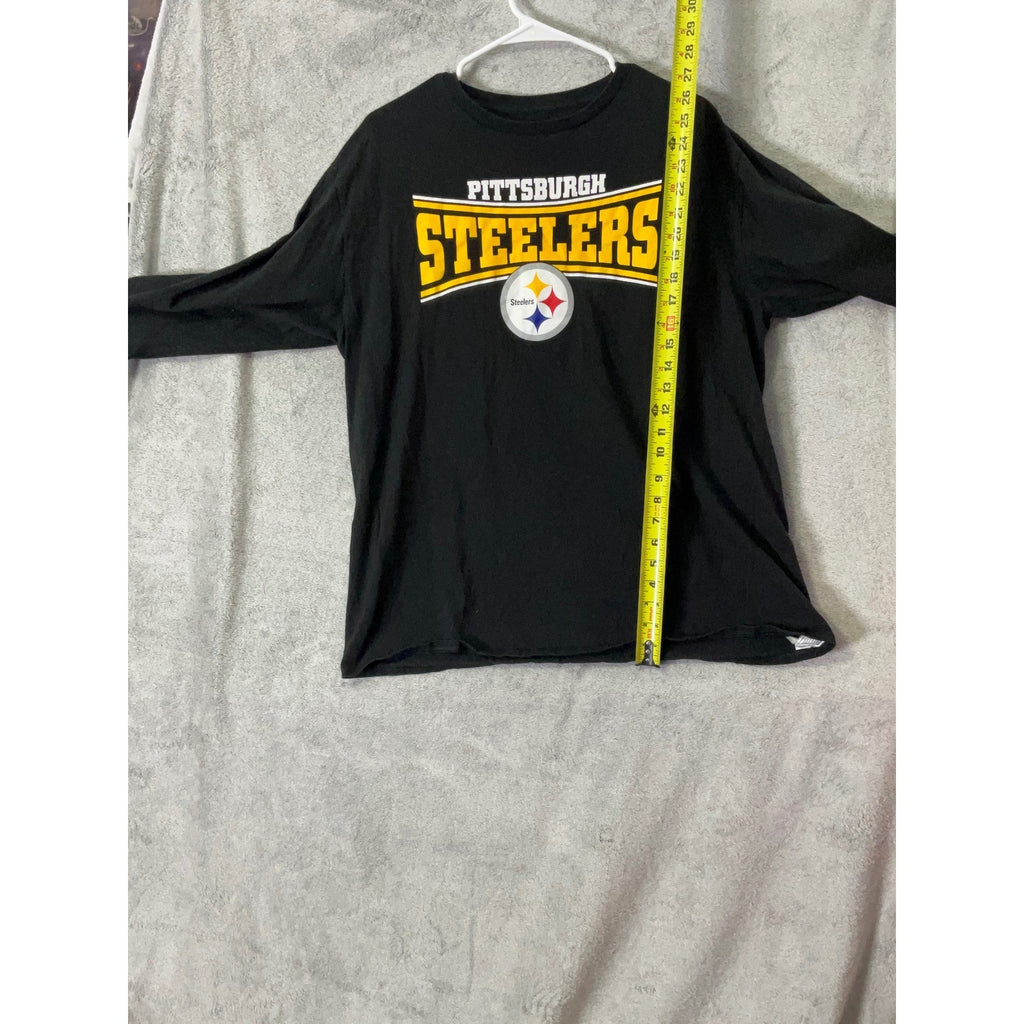 Pittsburgh Steelers Long Sleeve T Shirt Men's Black Football NFL