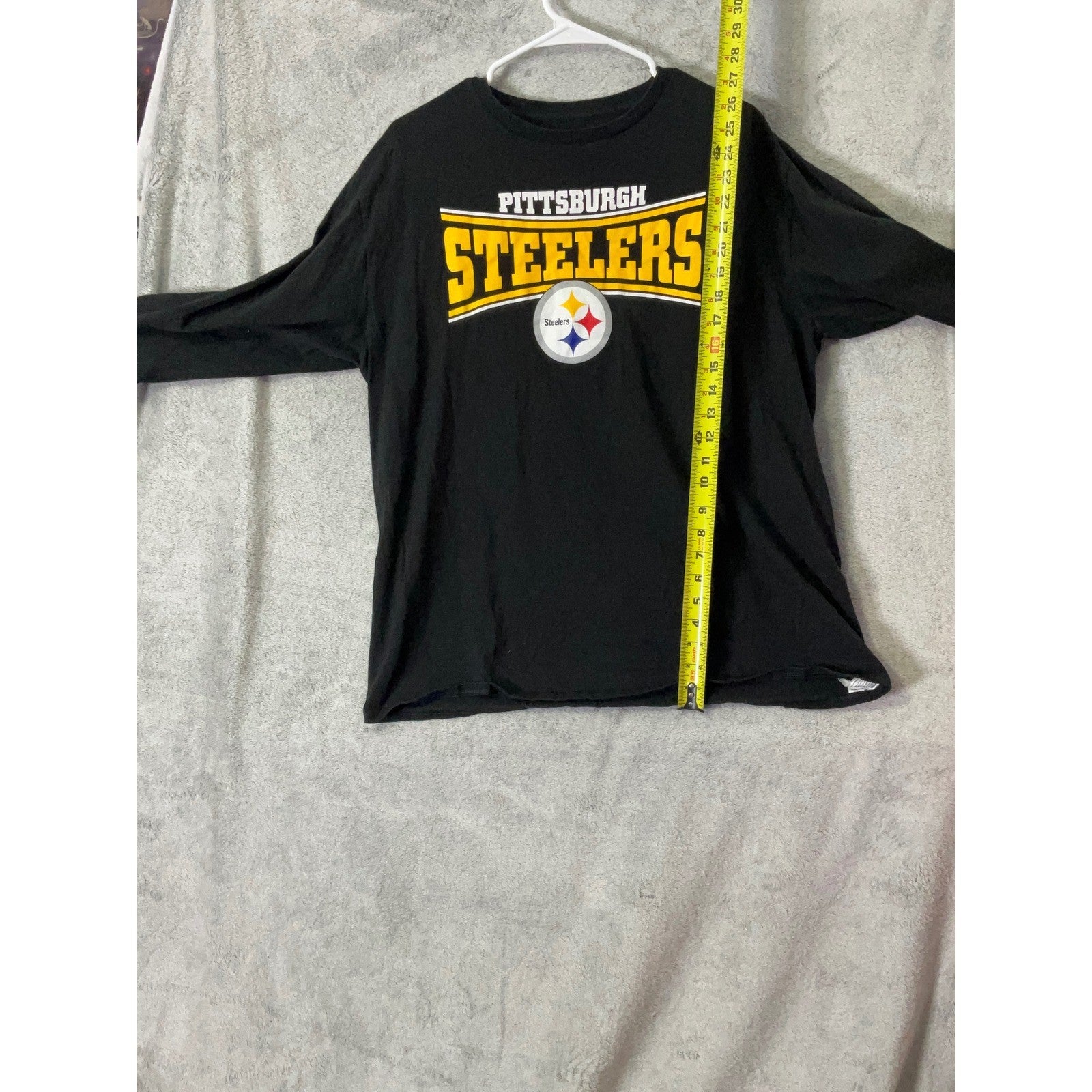 Pittsburgh Steelers Long Sleeve T Shirt Men's Black Football NFL