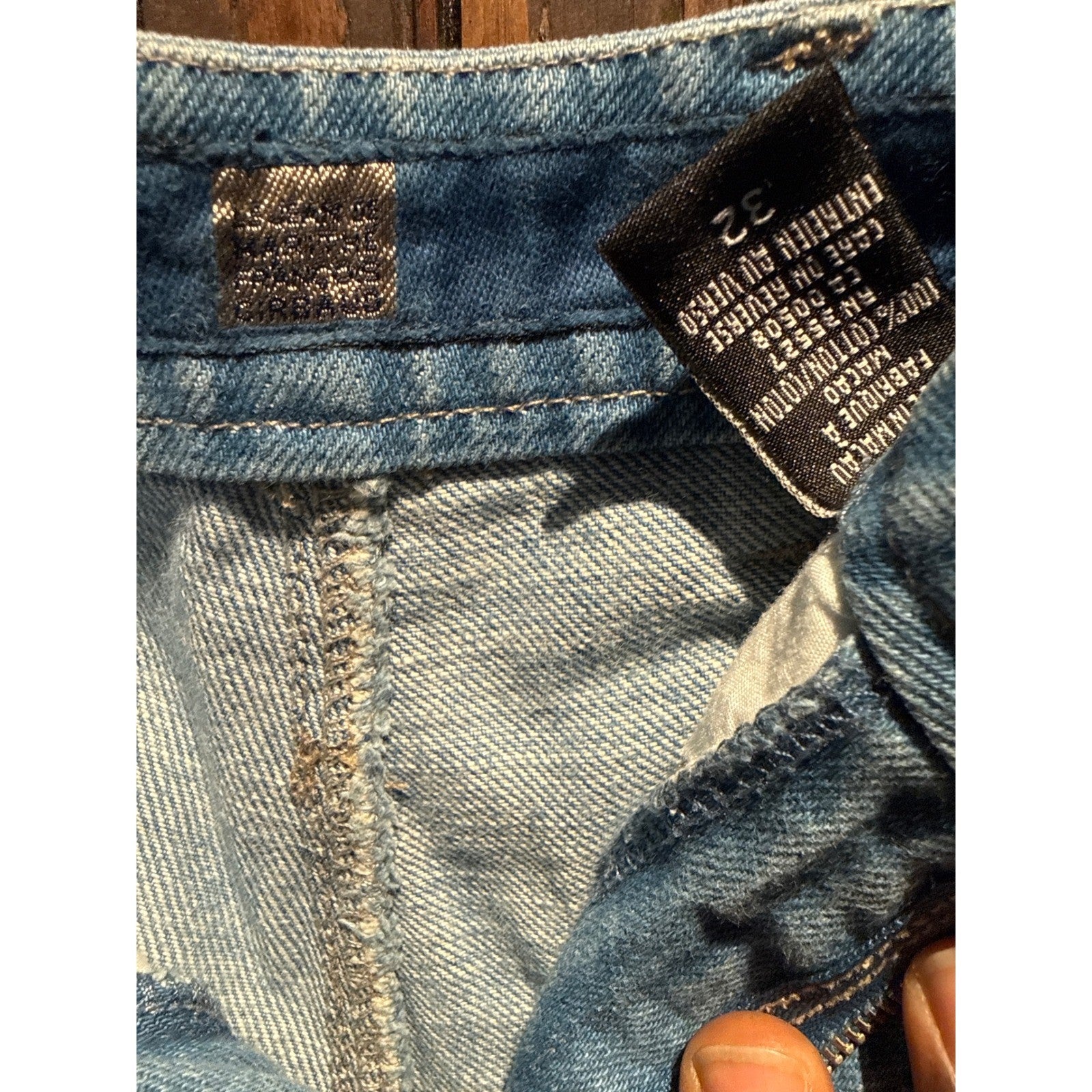 Marithe Francois Girbaud Mens 32 Blue Denim Shorts Red Side Stripe Vintage Y2K