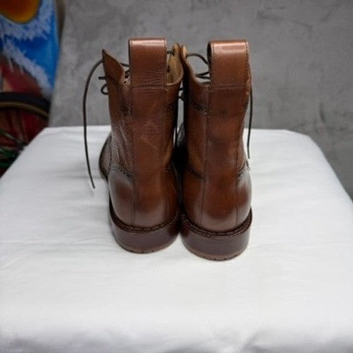 Alan Payne Genuine Leather Wingtip Lace Up Boots Mens Brown Size 9