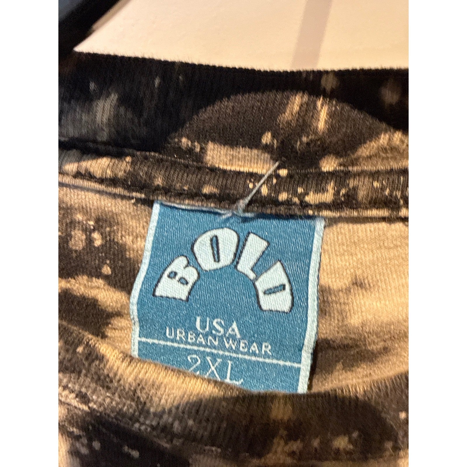 Vintage Polo USA Michael Jordan 23 Acid Wash Muscle Tee Shirt Mens Black Tan XL