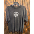 Vintage West Coast Choppers Jesse James Iron Cross Graphic TShirt Faded Black XL