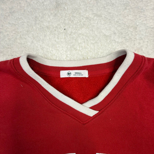 47 Brand Super Bowl LVII Red V Neck Sweatshirt Mens Small NFL Football