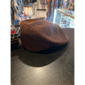 Brown Mesh Flat Cap Breathable Knit Driving Ivy Scally Hat Newsboy Style