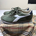 Diadora Men's Green Suede Nylon Low Top Sneakers Shoes Size 12 USM 46 EUR