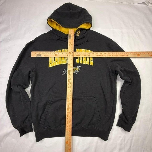 Colosseum Alabama State Hornets Black Yellow Hoodie Mens Size L NCAA