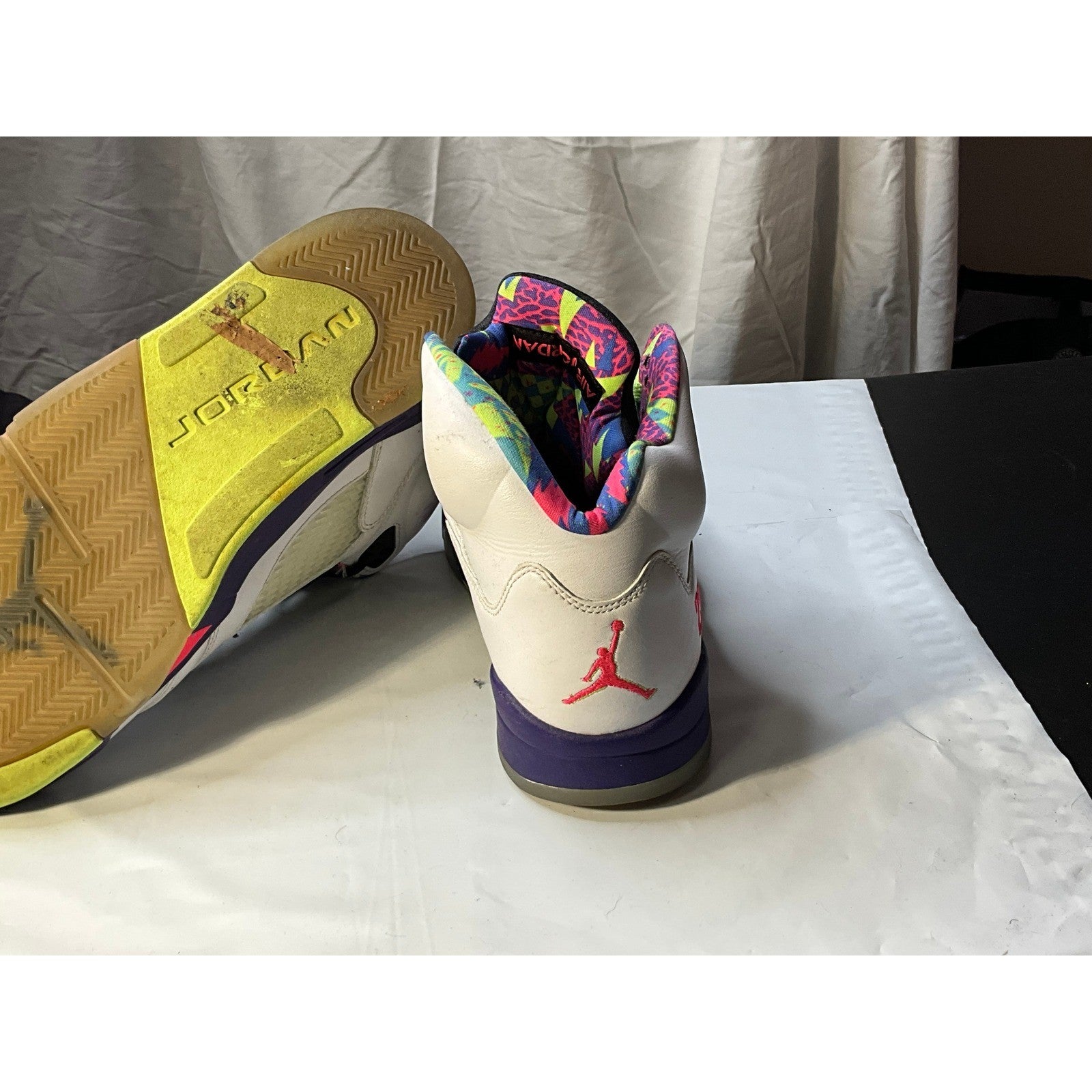 Air Jordan 5 Retro SE Men's Size 11 White Purple Volt "What The" DB3335 100