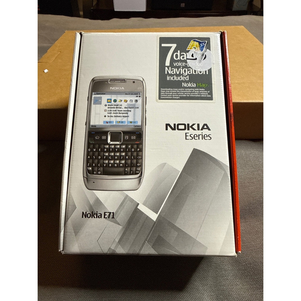 Nokia E71 Eseries Grey Silver Unlocked QWERTY Symbian Smartphone Original Box