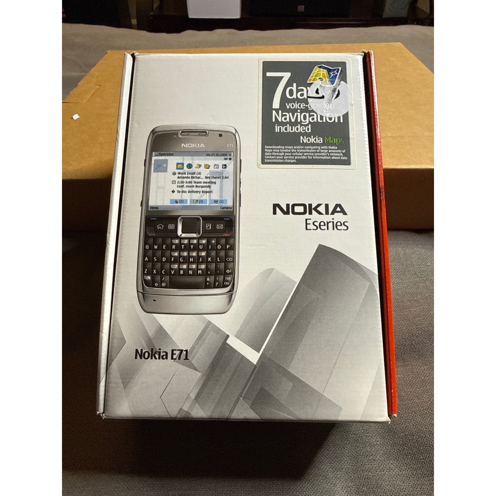 Nokia E71 Eseries Grey Silver Unlocked QWERTY Symbian Smartphone Original Box