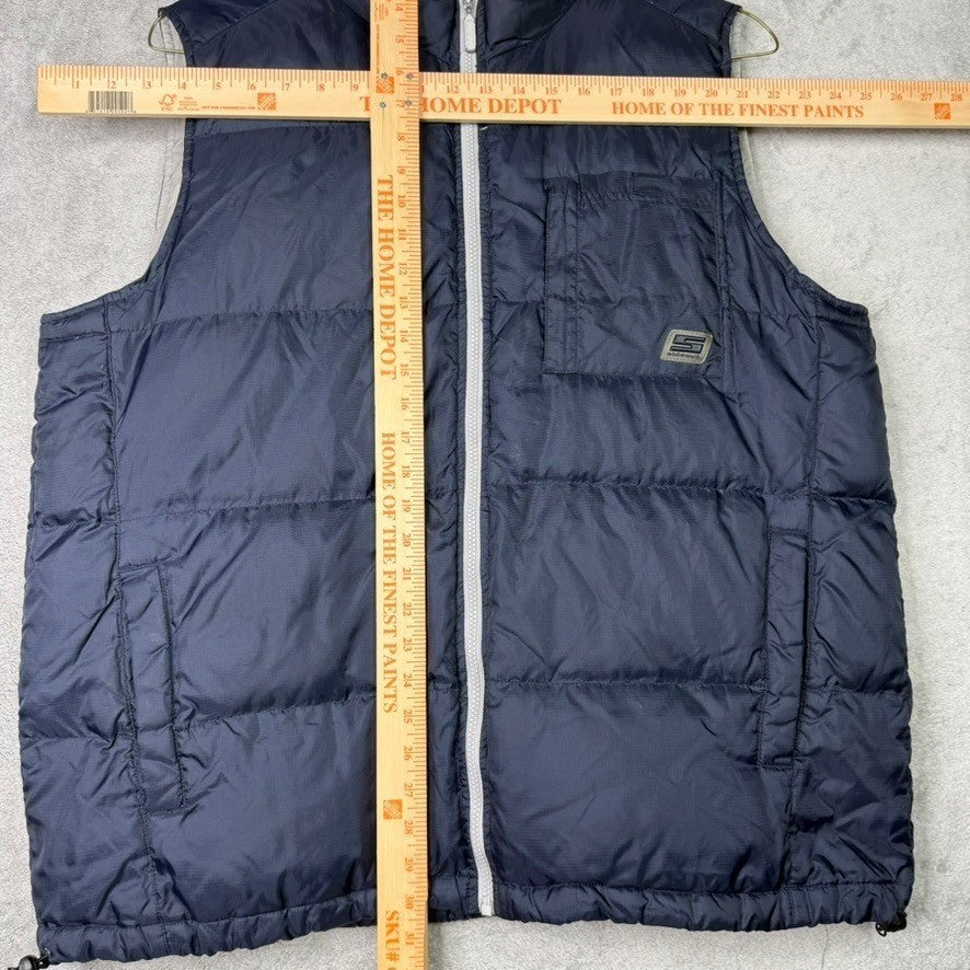 Skechers Mens Puffer Vest Navy Blue Full Zip Padded Sleeveless Jacket Size xxl