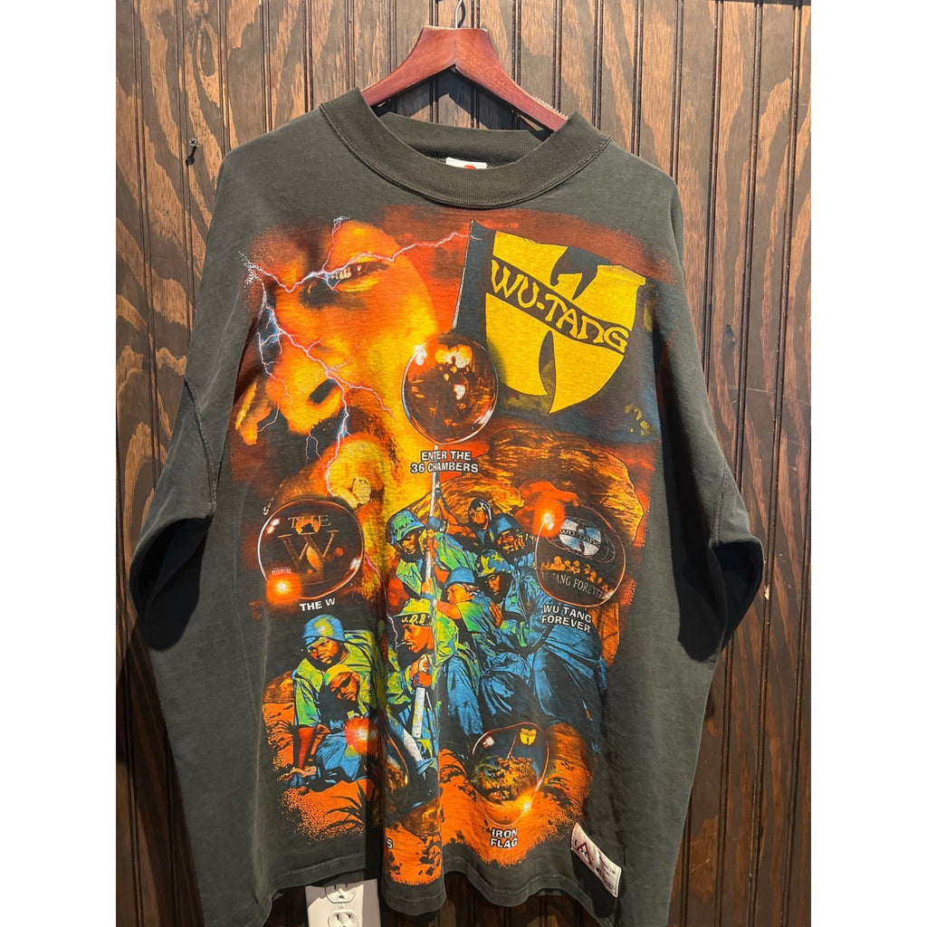 BackStock Co Wu-Tang Clan All Over Print Graphic T-Shirt Black Mens 2XL Rap Tee