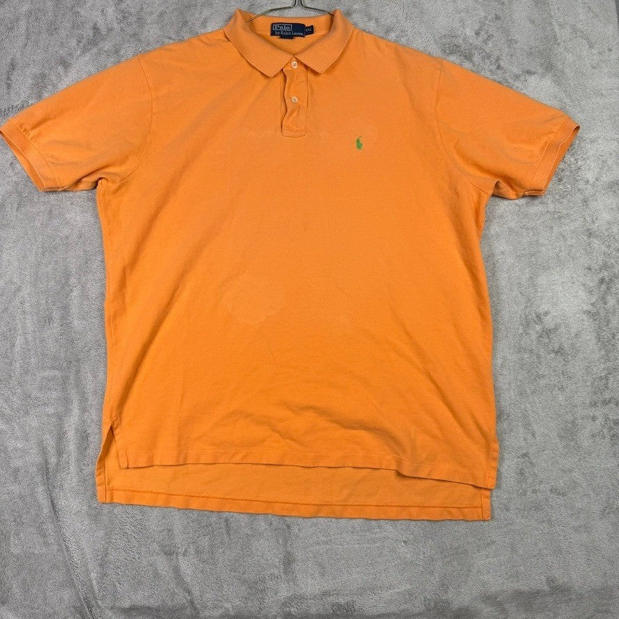 Polo Ralph Lauren Orange Short Sleeve Polo Shirt XXLarge Embroidered Logo
