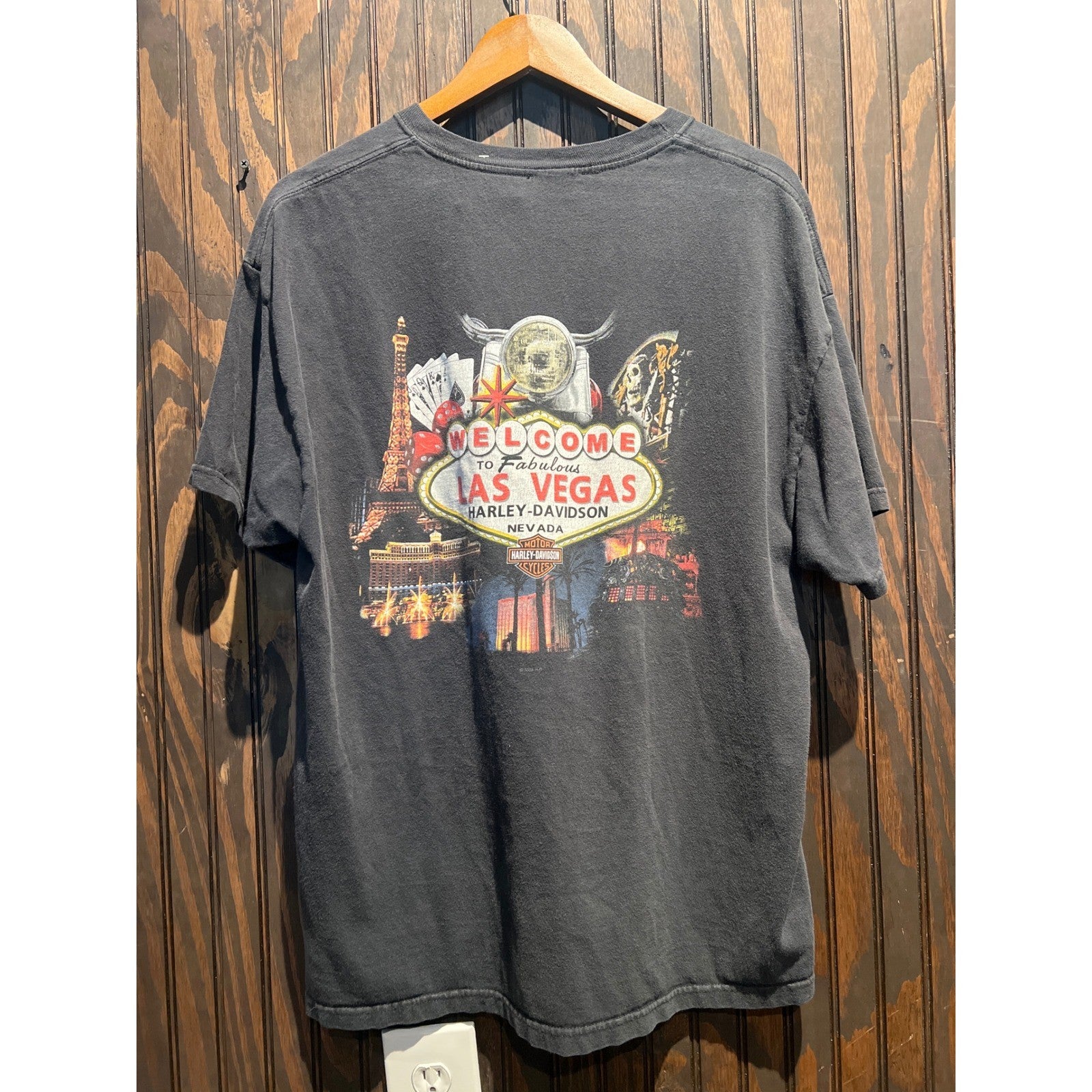 Harley-Davidson Flaming Skull Graphic T-Shirt Mens Black Short Sleeve Biker Tee