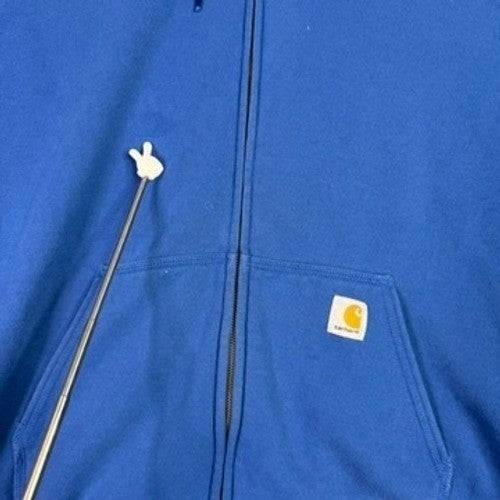 Carhartt Full Zip Hoodie Royal Blue Hooded Sweatshirt Mens