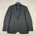 Apt 9 Mens Slim Fit Black Stretch Two Button Blazer Suit Jacket 40R Notch Lapel