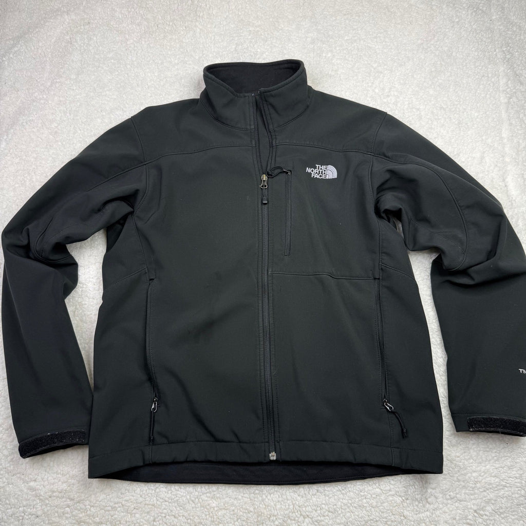 The North Face Mens Medium Black Full Zip Soft Shell Jacket TNF