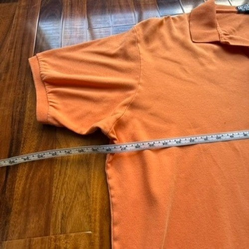 Polo Ralph Lauren Mens Orange Short Sleeve Pony Logo Polo Shirt XL