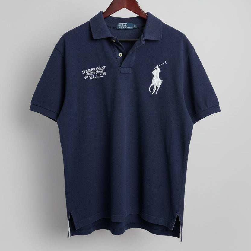 Polo Ralph Lauren Mens XL Navy Blue Big Pony Summer Event 2012 Polo Shirt