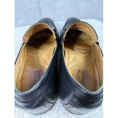 Johnston Murphy Black Leather Mens Bit Loafer Dress Shoes Size 12 M