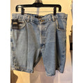 Perry Ellis America Mens Vintage 90s Denim Shorts Light Wash Blue Relaxed Fit