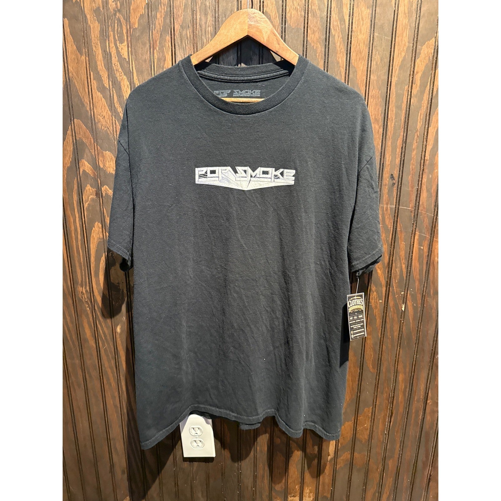 Pop Smoke Official Merchandise Black Graphic Logo T-Shirt Mens XL Streetwear