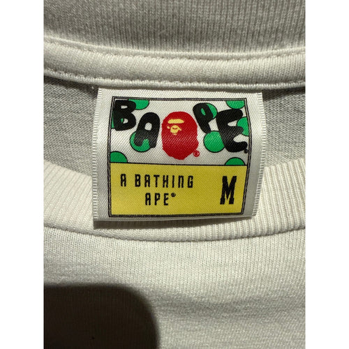 A Bathing Ape BAPE Purple Camo Ape Head Logo White Graphic T-Shirt Mens L