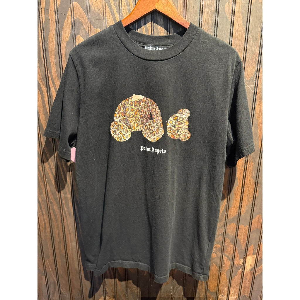 Palm Angels Black Leopard Kill The Bear Graphic T-Shirt Mens Large Streetwear