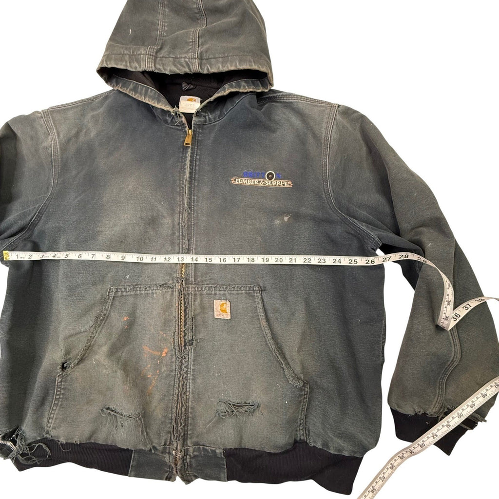 Carhartt Men's Washed Duck Arctic Quilt Lined Hooded Jacket Lined Full Zip 2XL